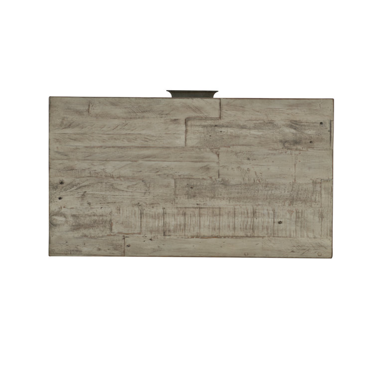 Gray Wood and Metal 1-Drawer Nightstand