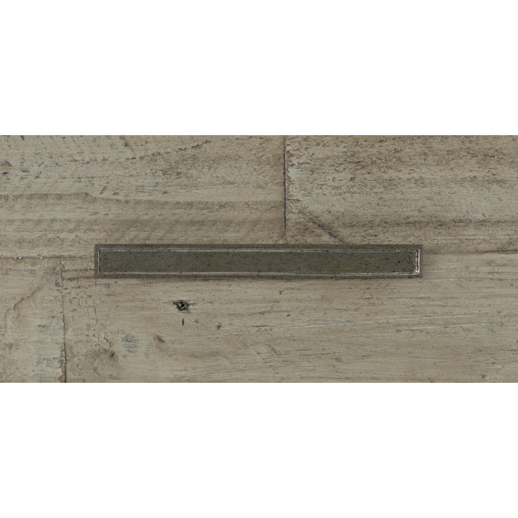 Gray Wood and Metal 1-Drawer Nightstand