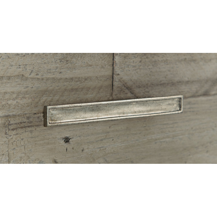 Gray Wood and Metal 1-Drawer Nightstand