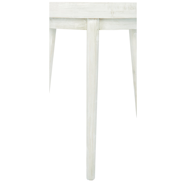 Transitional Booker 24" Round White Wood End Table