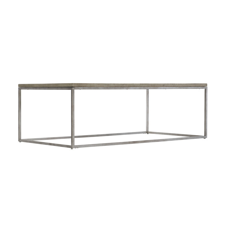 Gray Rectangular Wood Coffee Table with Storage