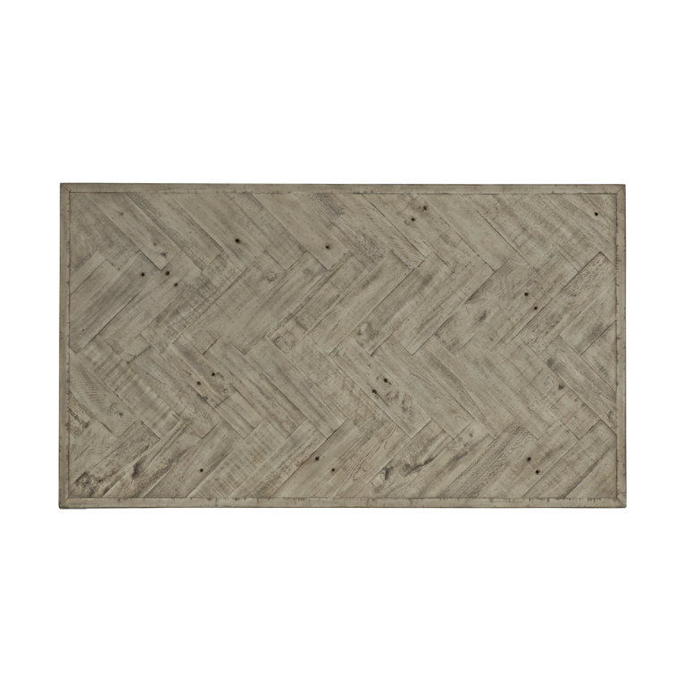 Gray Rectangular Wood Coffee Table with Storage