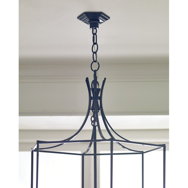 Antique Gild Bronze Drum Lantern Chandelier 27"x17"