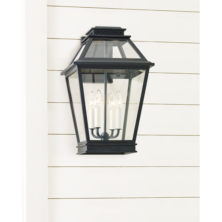 Falmouth Dark Weathered Zinc 4-Light Outdoor Wall Lantern