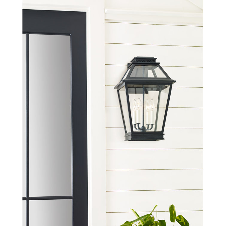 Falmouth Dark Weathered Zinc 4-Light Outdoor Wall Lantern