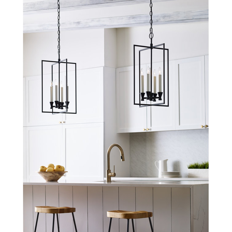 Keystone Aged Iron 4-Light Outdoor Candle Chandelier