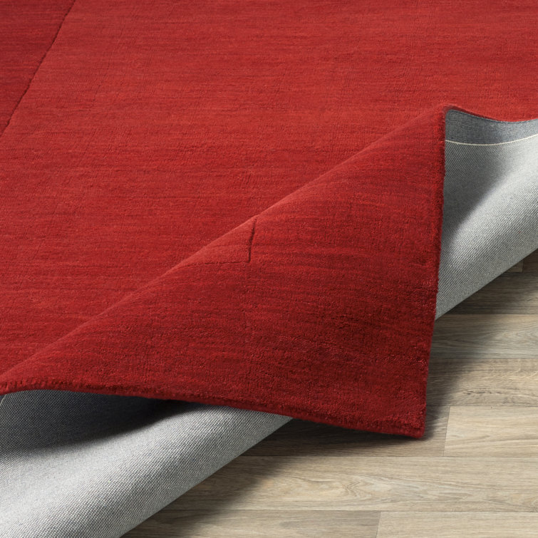 Handmade Mystique Medium Pile Red Wool Area Rug 2' x 3'