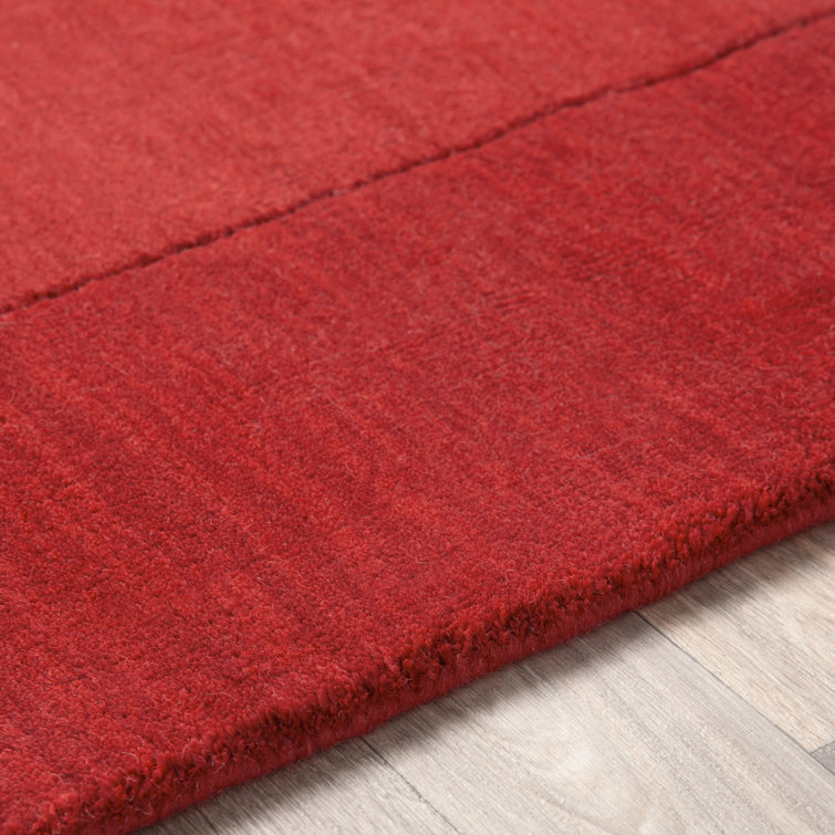 Handmade Mystique Medium Pile Red Wool Area Rug 2' x 3'