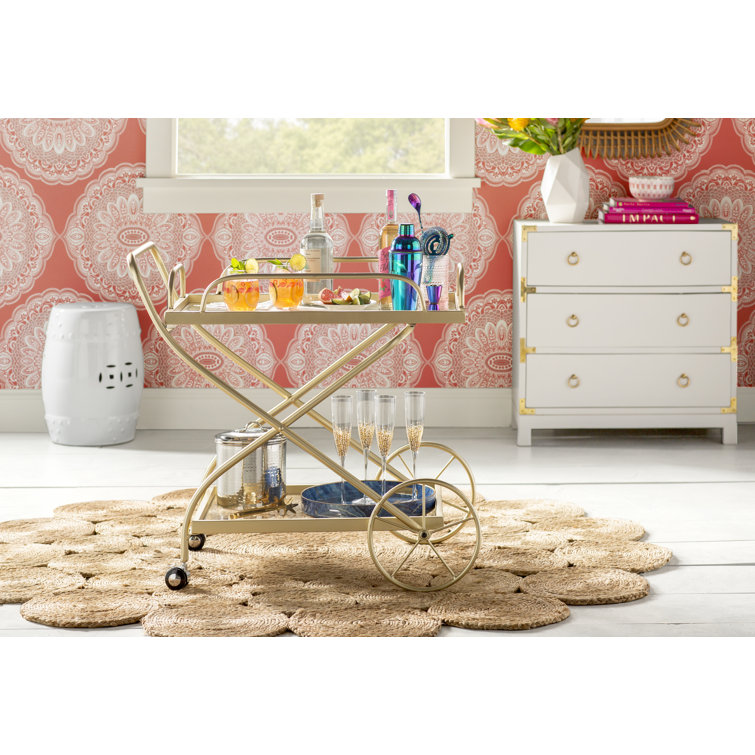 Transitional Glossy White Mango Wood 3-Drawer Dresser