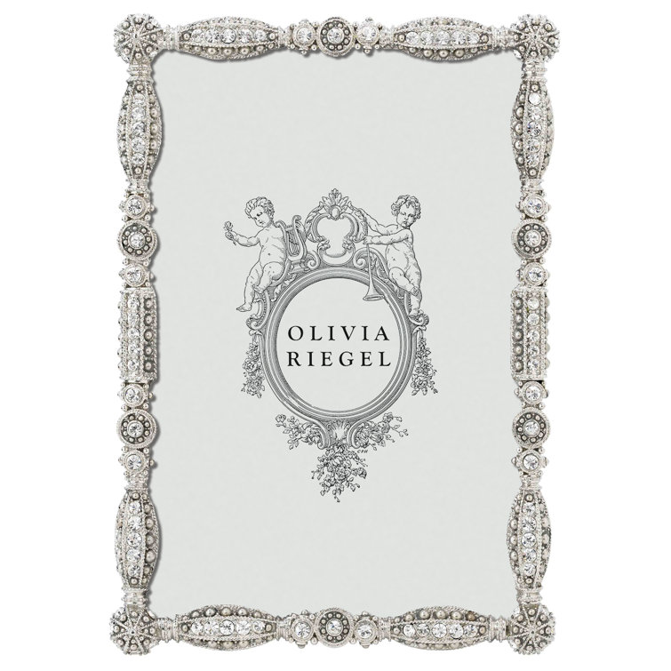 Silver Crystal Embellished 4" x 6" Tabletop Picture Frame