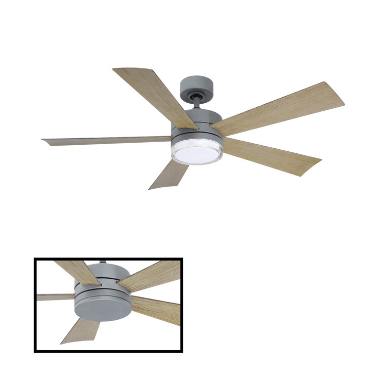 Graphite Weathered Gray 52" Smart Ceiling Fan with LED Light and Remote