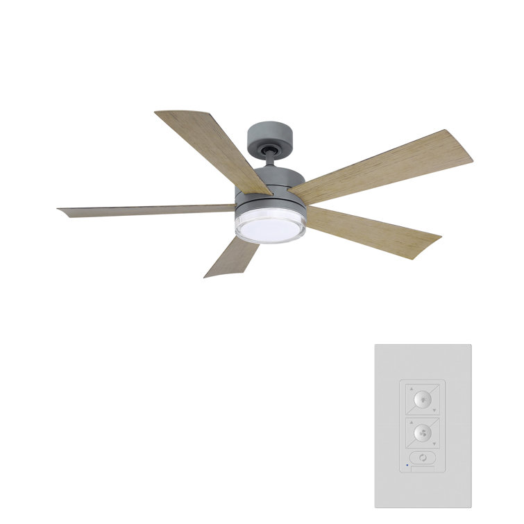 Graphite Weathered Gray 52" Smart Ceiling Fan with LED Light and Remote