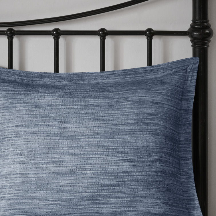 Navy Queen Reversible Microfiber Comforter Set