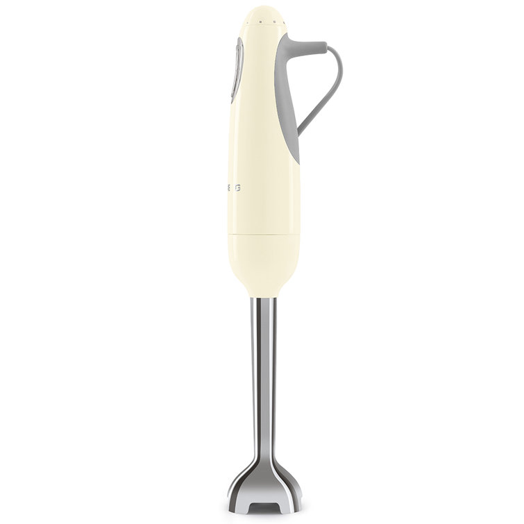 Cream Glossy Stainless Steel Variable Speed Immersion Blender