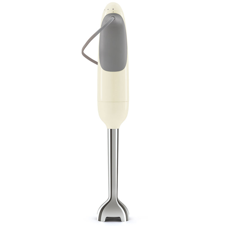 Cream Glossy Stainless Steel Variable Speed Immersion Blender