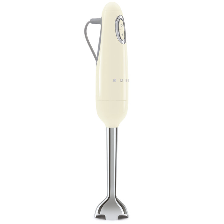 Cream Glossy Stainless Steel Variable Speed Immersion Blender
