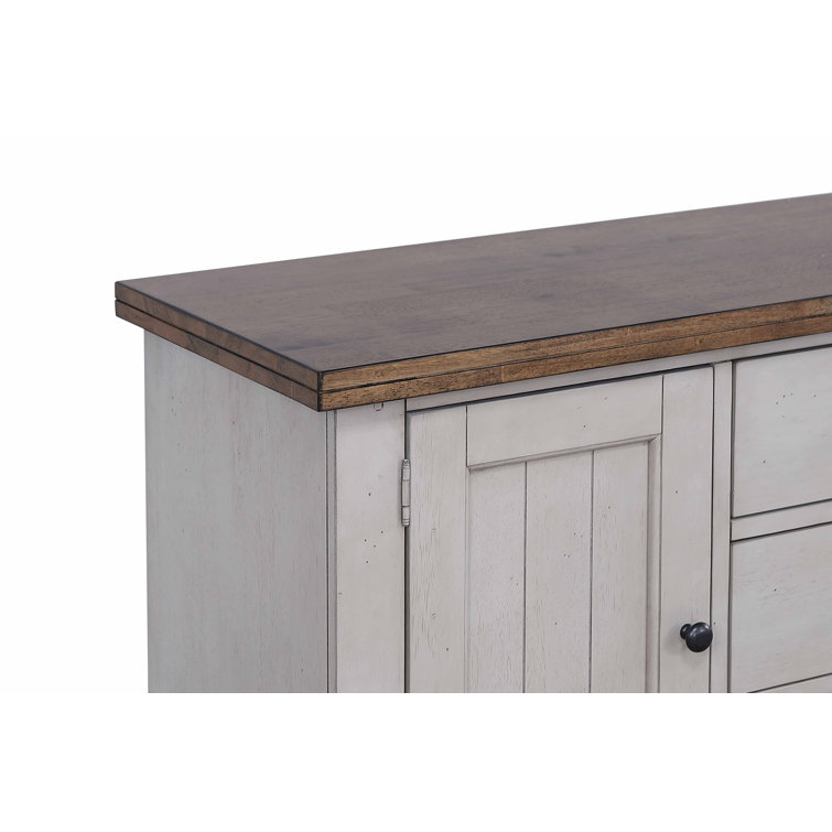 Country Grove Distressed Gray and Brown Oak Sideboard