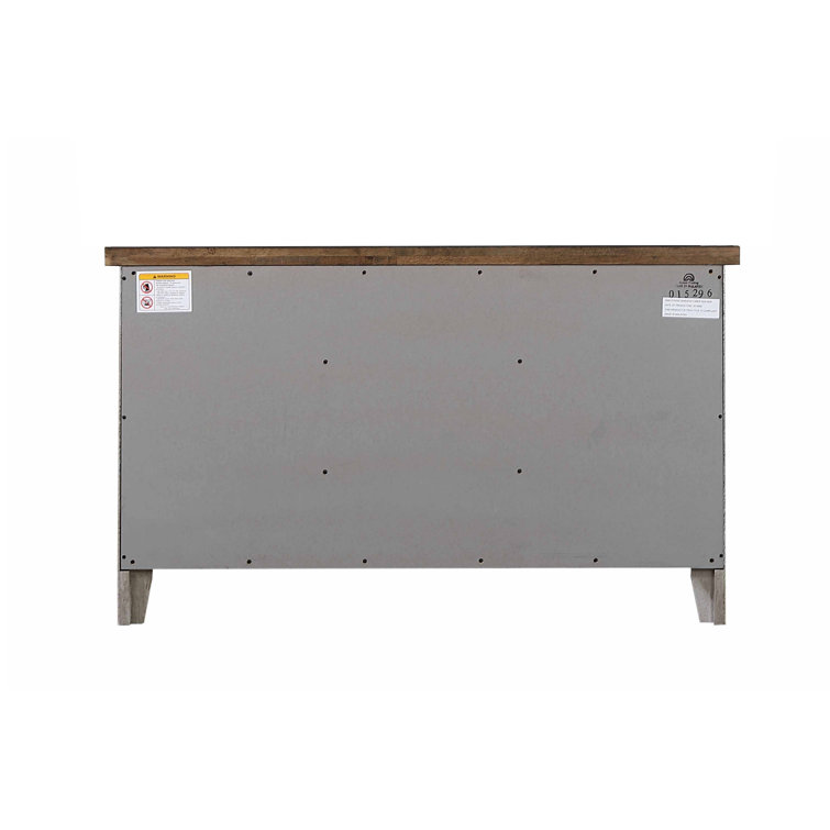 Country Grove Distressed Gray and Brown Oak Sideboard