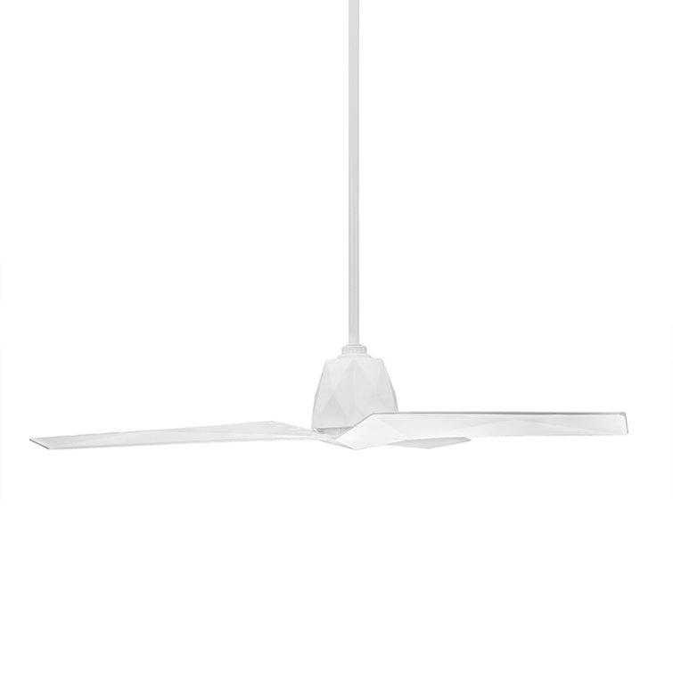 Gloss White 60'' 3-Blade Smart Ceiling Fan with Remote