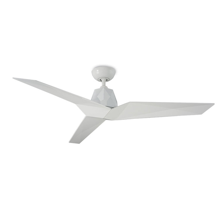 Gloss White 60'' 3-Blade Smart Ceiling Fan with Remote