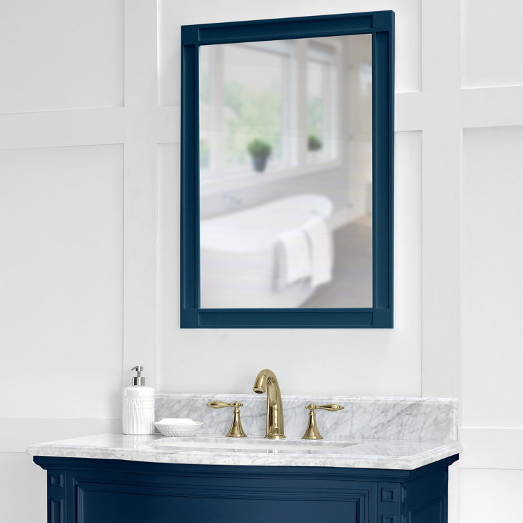 Midnight Blue 36'' Single Vanity with Carrara Marble Top