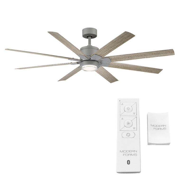 Renegade Graphite Weathered Wood 52" Smart Ceiling Fan with LED Light