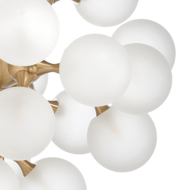 Manhattan 24" Brass and Crystal Sputnik Globe Chandelier