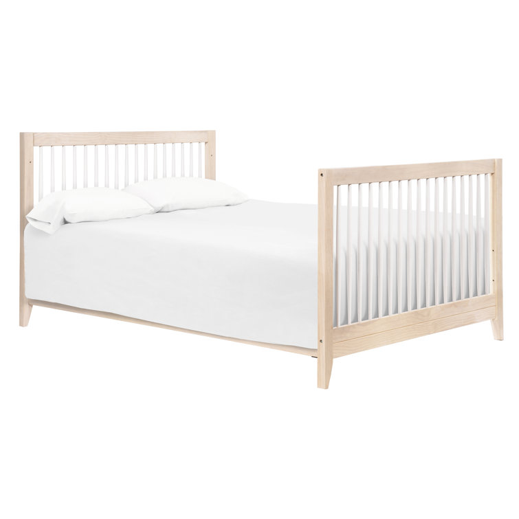 Washed Natural and White Pine 4-in-1 Convertible Crib