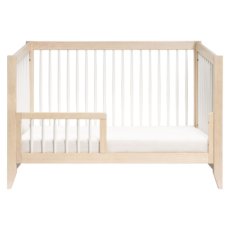 Washed Natural and White Pine 4-in-1 Convertible Crib