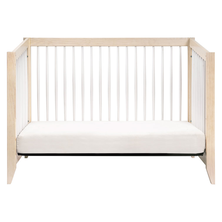 Washed Natural and White Pine 4-in-1 Convertible Crib