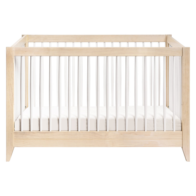 Washed Natural and White Pine 4-in-1 Convertible Crib