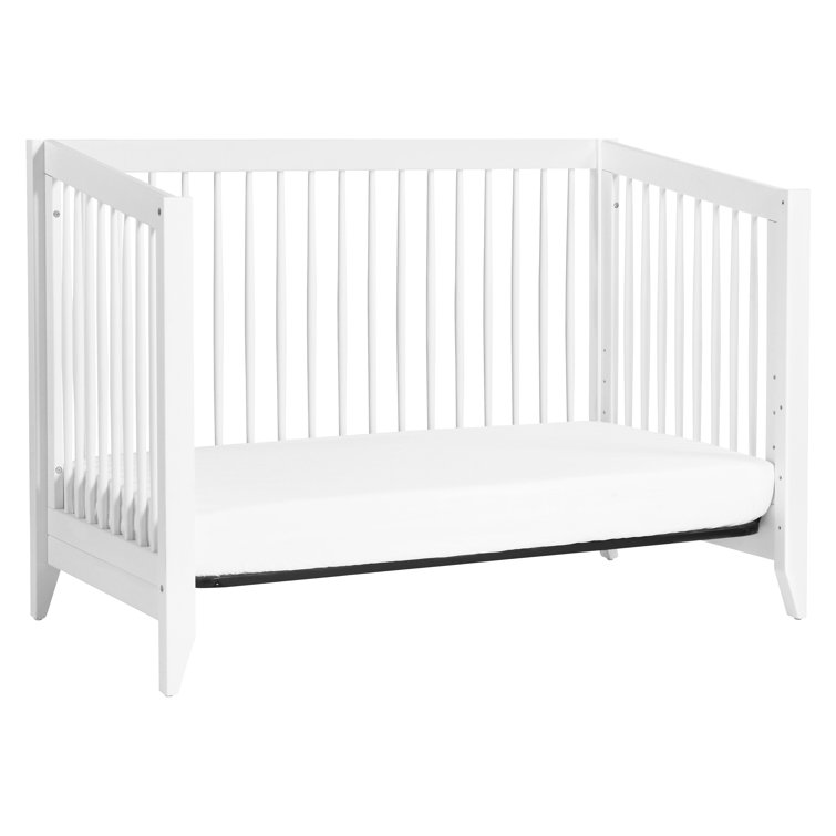 Sprout White 4-in-1 Convertible Crib with Tapered Feet