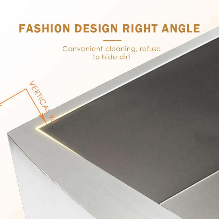 30" Stainless Steel Farmhouse Apron Front Workstation Sink