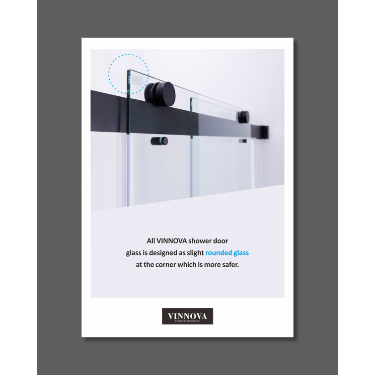 Massa 60" Polished Chrome Frameless Sliding Shower Door