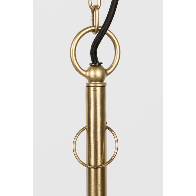 Elysian 13'' Brass Single Cylinder Pendant with Clear Glass Shade