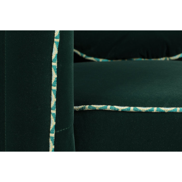 Elegant Dark Green Velvet Swivel Barrel Chair