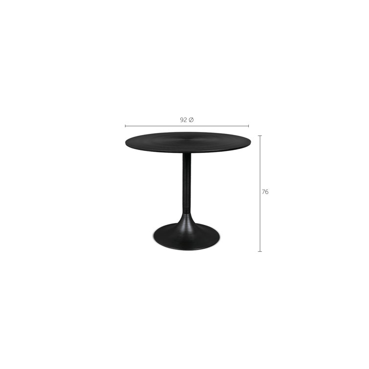 Hypnotising Black Round Metal Dining Table