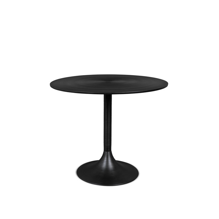 Hypnotising Black Round Metal Dining Table