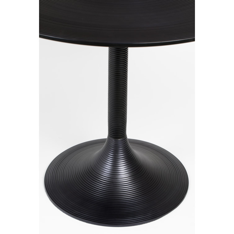 Hypnotising Black Round Metal Dining Table