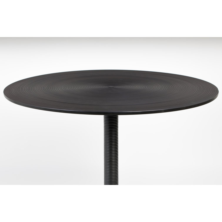 Hypnotising Black Round Metal Dining Table