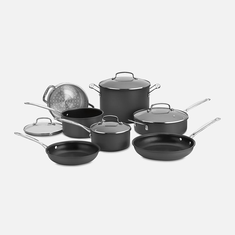 Cuisinart 11-Piece Non-Stick Hard Anodized Cookware Set with Stainless Steel Handles