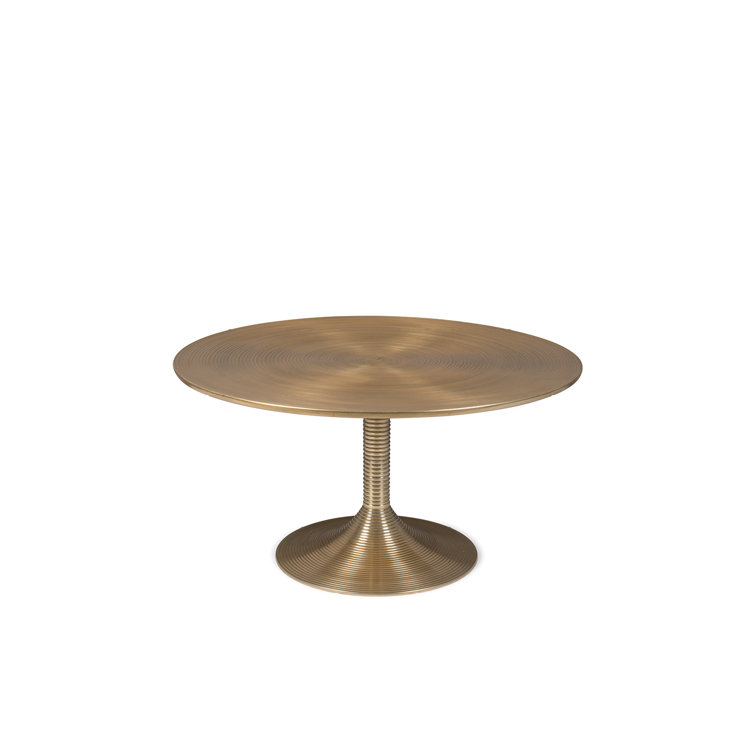 Hypnotising 30" Gold Metal Round Coffee Table