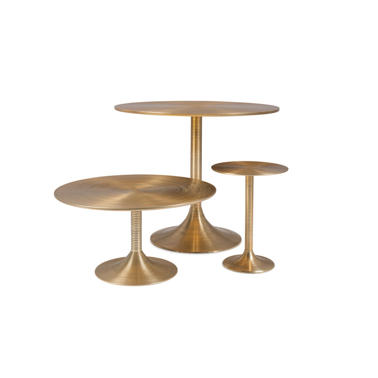Gold Round Metal Dining Height Table