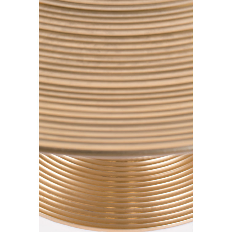 Hypnotising 30" Gold Metal Round Coffee Table