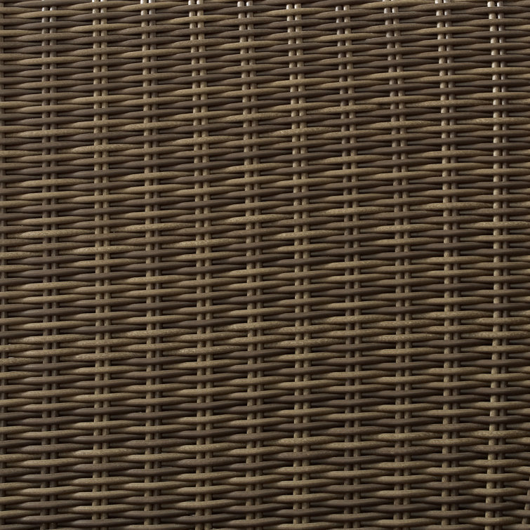 Bradenton Sangria Cushion Brown Wicker Outdoor Ottoman