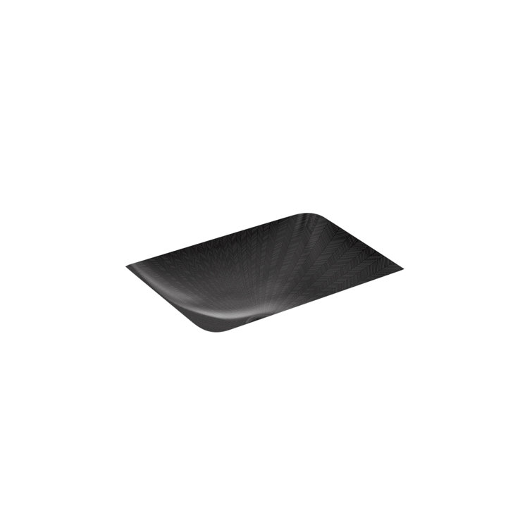 Sartorial Herringbone Caxton Rectangular Undermount Sink in Black