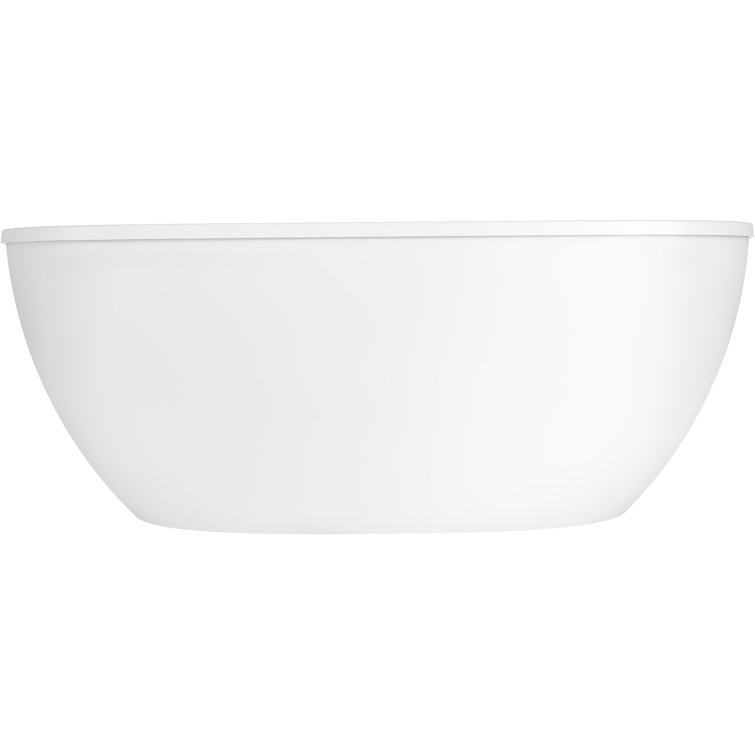 Spectacle 66'' White Acrylic Freestanding Soaking Bathtub