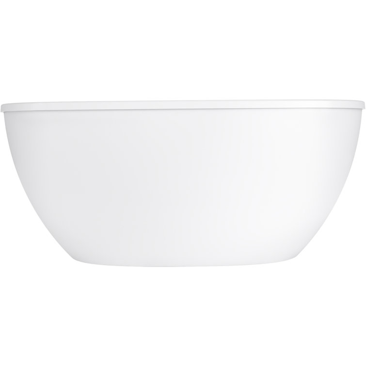 Spectacle 60'' White Acrylic Freestanding Soaking Bathtub