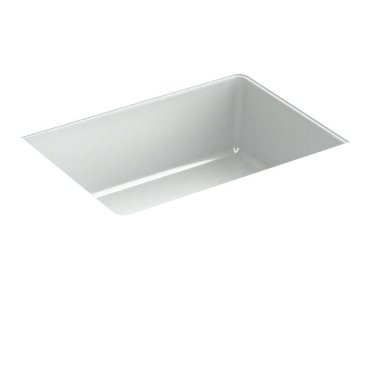 Verticyl 17" Ice Gray Ceramic Rectangular Undermount Bathroom Sink