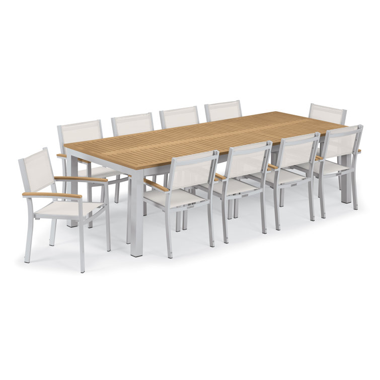 Tekwood Natural 103" Long Outdoor Dining Table for 8-10